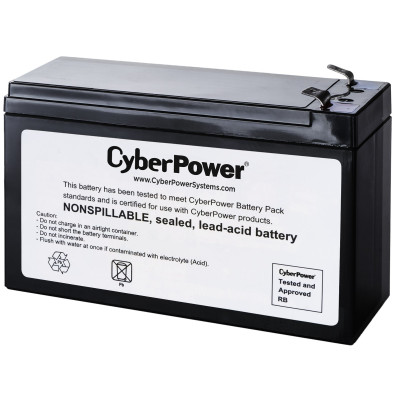 CyberPower RB1280A UPS Replacement Battery with 1x 12V/9AH battery, pre-assembled cartridge